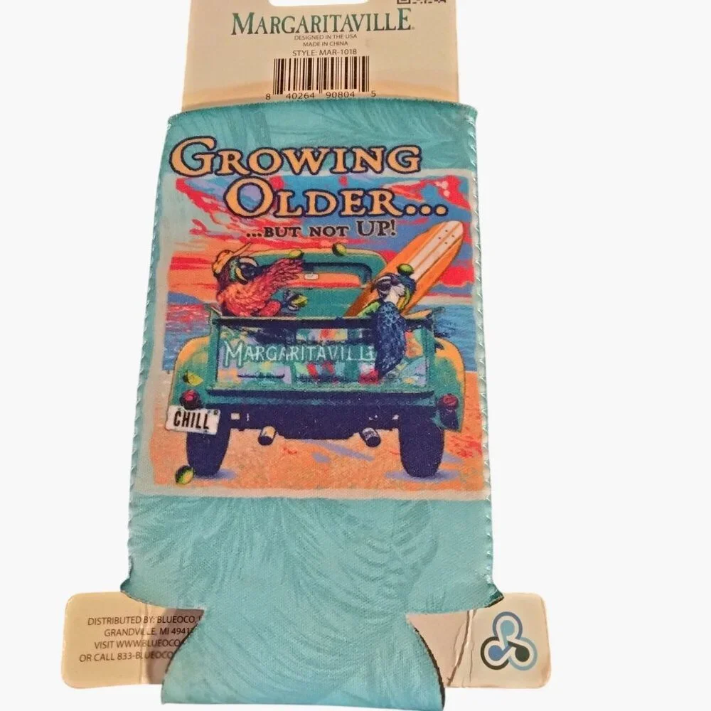 Margaritaville Slim Can Coozie Growing Older But Not Up Jimmy Buffet